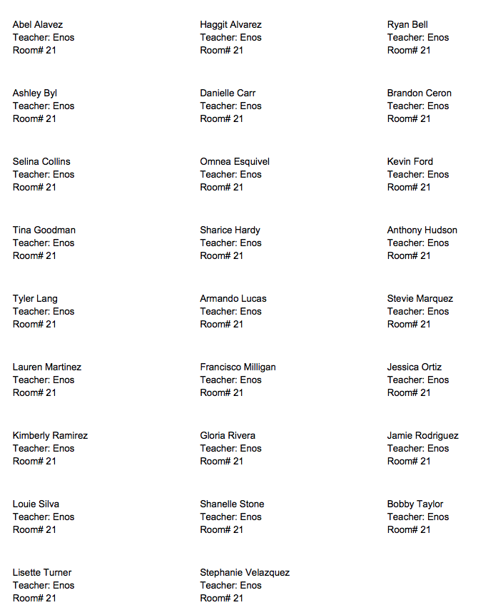 Create Printable Labels in Aeries – La Cañada Unified School District